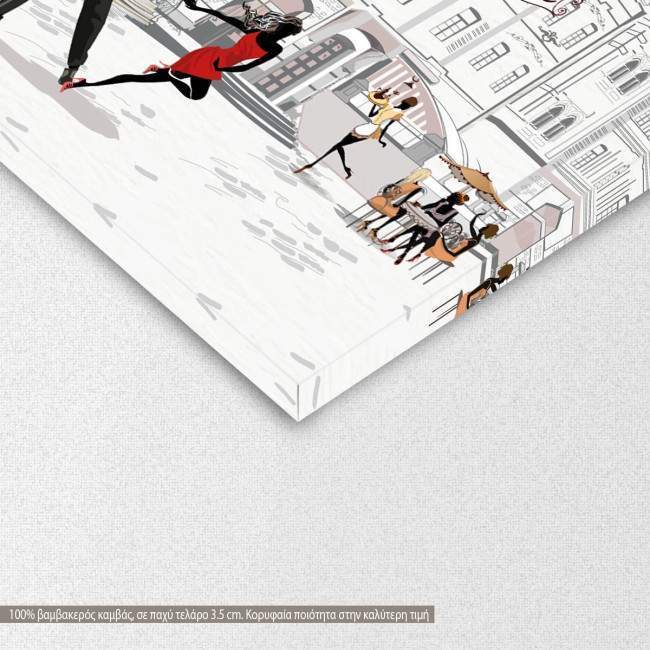 Canvas print Dancing in the streets, detail