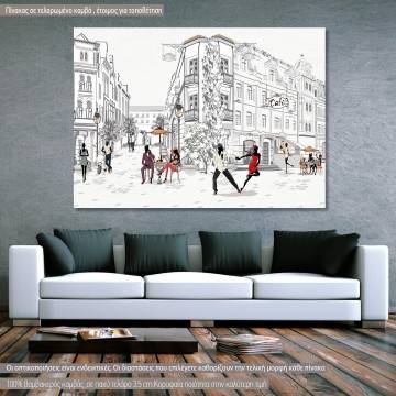 Canvas print Dancing in the streets