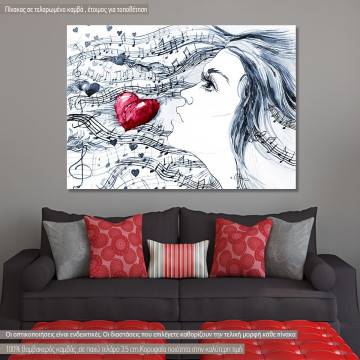 Canvas print Love song