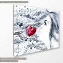 Canvas print Love song, side