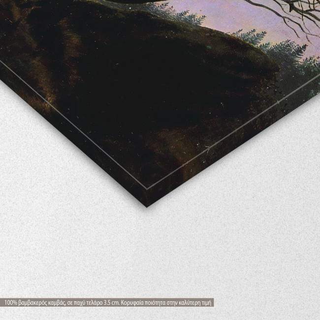 Πίνακας ζωγραφικής  Man and woman contemplating the moon, Caspar D. F, αντίγραφο σε καμβά, λεπτομέρεια