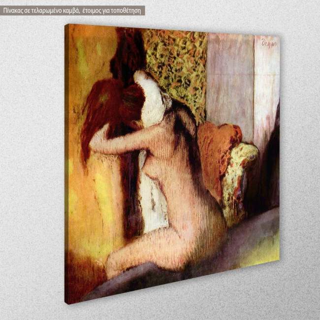 Canvas print After the bath, Degas Edgar, side