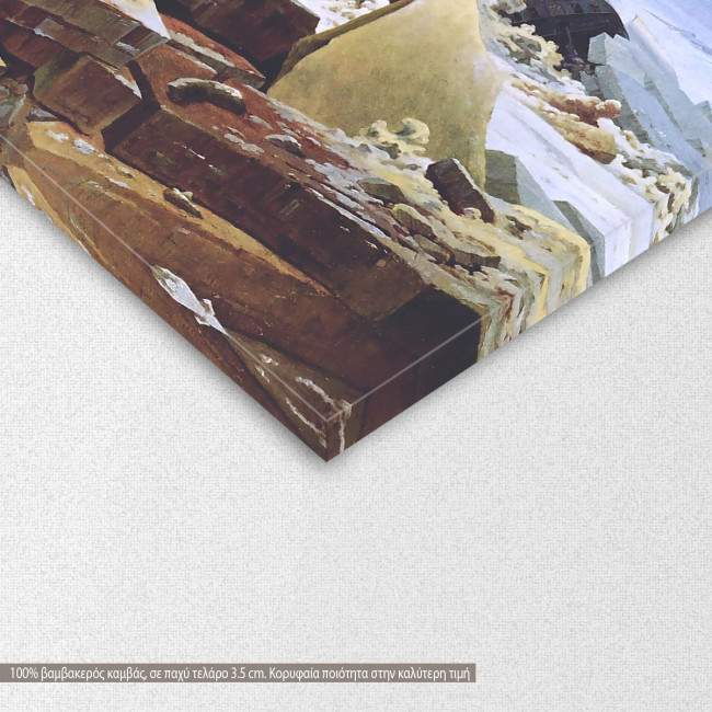 Canvas print  The sea of ice, Caspar D. F, detail