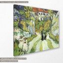 Canvas print  Village street and stairs, van Gogh V, side