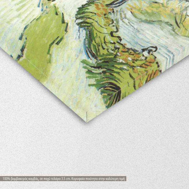 Canvas print  Village street and stairs, van Gogh V, detail