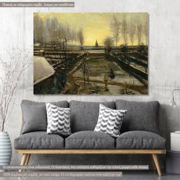 Canvas print  The Parsonage garden at Nuenen, van Gogh V