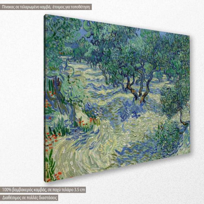 Canvas print  Olive orchard, van Gogh V, side