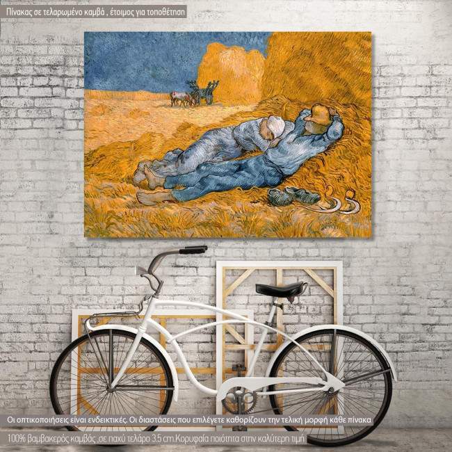 Canvas print  Noon - Rest from work, van Gogh V