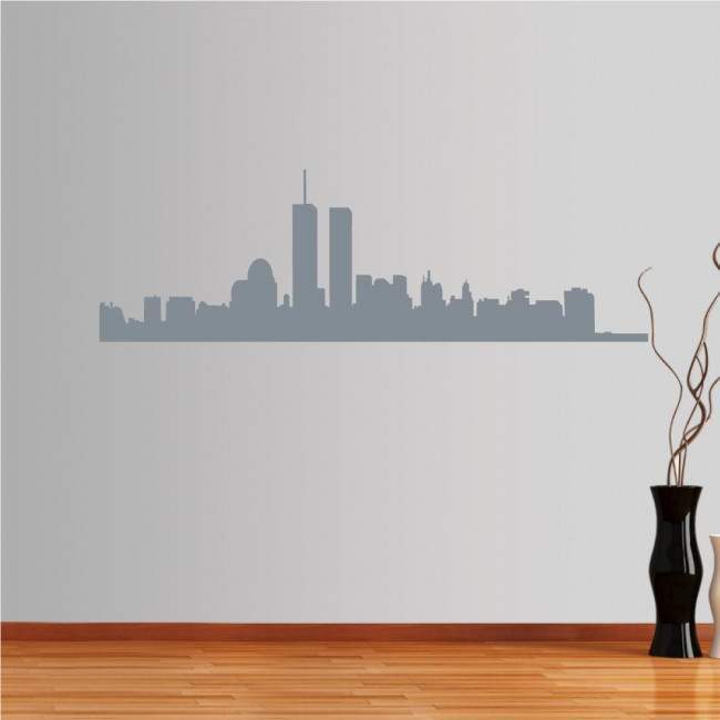 Wall stickers New York, twin towers, outline
