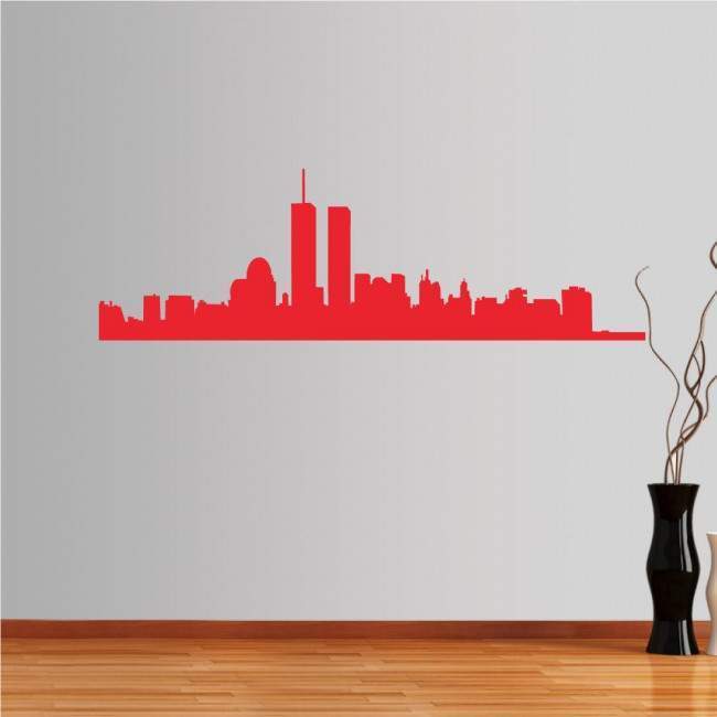 Wall stickers New York, twin towers, outline