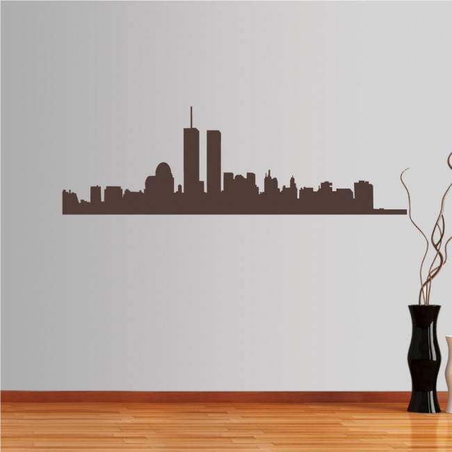 Wall stickers New York, twin towers, outline