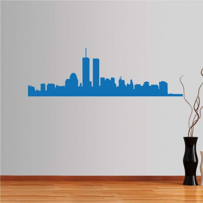 Wall stickers New York, twin towers, outline