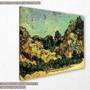 Πίνακας ζωγραφικής  Mountains at Saint-Remy, van Gogh V, αντίγραφο σε καμβά, κοντινό