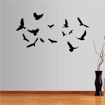 Αυτοκόλλητο τοίχου Σμήνος πουλιών 
