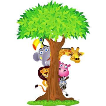 Kids wall stickers Hide and seek 2