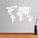 Wall stickers world map, The world in dots