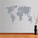 Wall stickers world map, The world in dots