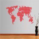 Wall stickers world map, The world in dots