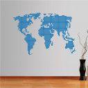 Wall stickers world map, The world in dots