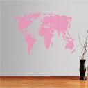 Wall stickers world map, The world in dots