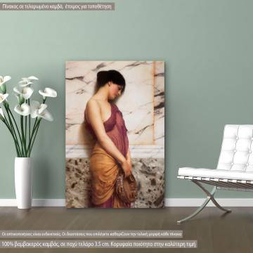 Πίνακας ζωγραφικής  The tambourine girl, Godward W, αντίγραφο σε καμβά