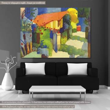 Canvas print  House in the garden, Macke A