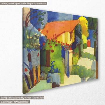 Canvas print  House in the garden, Macke A 2