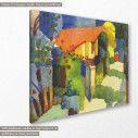 Canvas print  House in the garden, Macke A, side