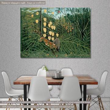 Canvas print  In a tropical forest, Rousseau