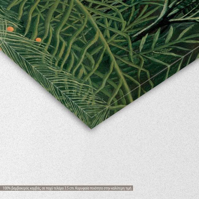 Πίνακας ζωγραφικής  In a tropical forest, Rousseau, αντίγραφο σε καμβά, λεπτομέρεια