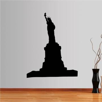 Αυτοκόλλητο τοίχου Νέα Υόρκη, Άγαλμα Ελευθερίας, περίγραμμα