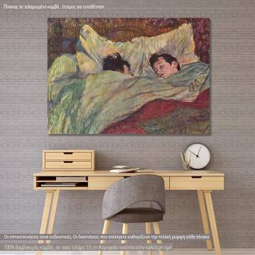 Πίνακας ζωγραφικής  In bed, Lautrec de Toulouse H, αντίγραφο σε καμβά