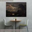 Canvas print  Moonlit landscape with bridge, Aert van der Neer