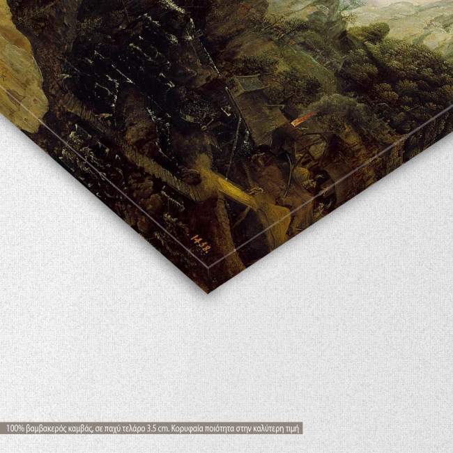 Canvas print  Paisaje con ferrerías, Lucas van Valckenborch, detail
