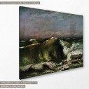 Canvas print  The wave, Courbet G, side