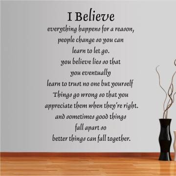 Wall stickers phrases I believe