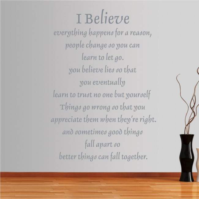 Wall stickers phrases I believe