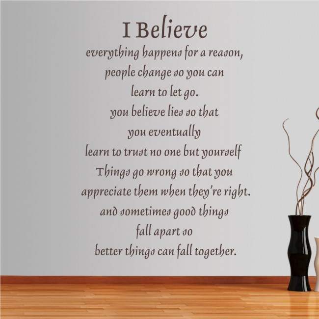 Wall stickers phrases I believe