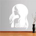 Wall stickers Female figure with beautiful, long hair, Fashion girl 