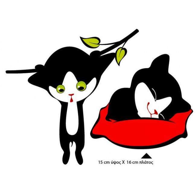 Kids wall stickers Playful kittens