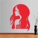 Wall stickers Female figure with beautiful, long hair, Fashion girl 