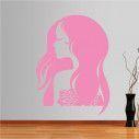 Wall stickers Female figure with beautiful, long hair, Fashion girl 