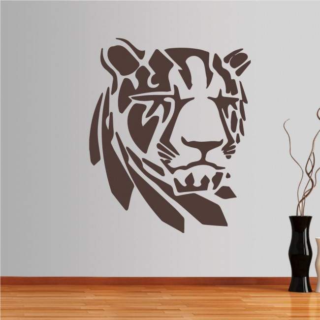 Wall stickers Tiger  (tribal lines)