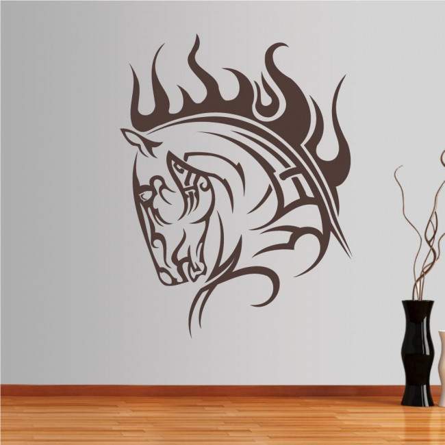 Wall stickers Horse (tribal lines)