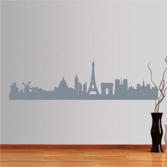Wall stickers Paris, Outline of important buildings