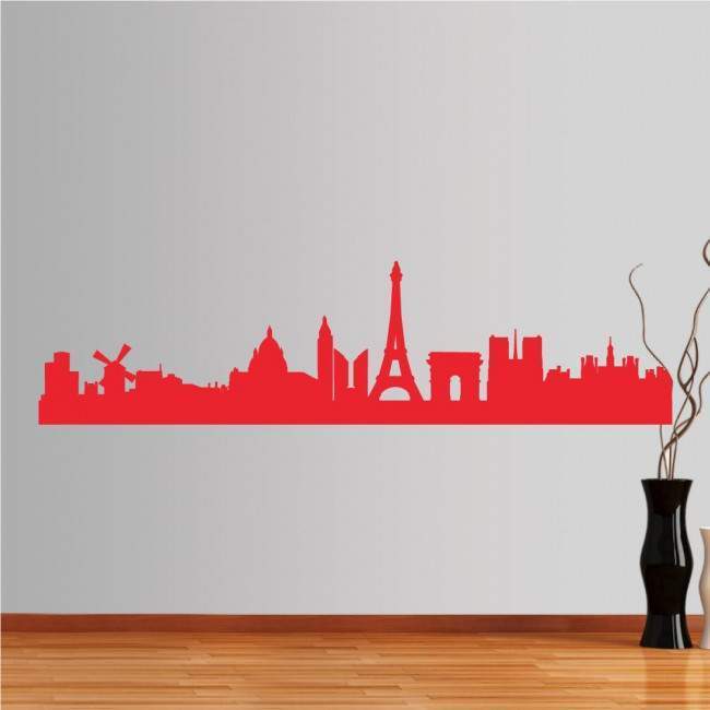 Wall stickers Paris, Outline of important buildings