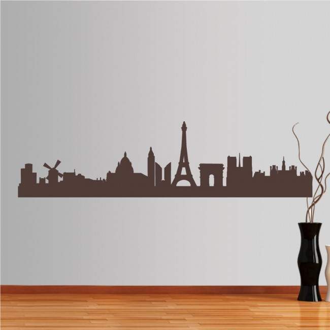 Wall stickers Paris, Outline of important buildings