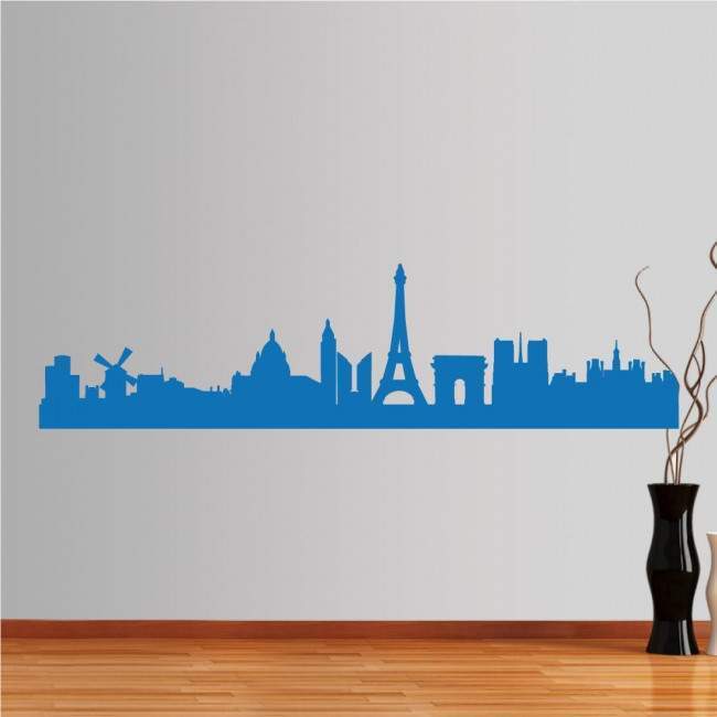 Wall stickers Paris, Outline of important buildings