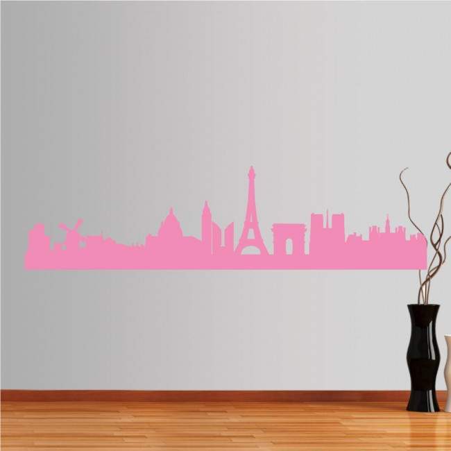 Wall stickers Paris, Outline of important buildings