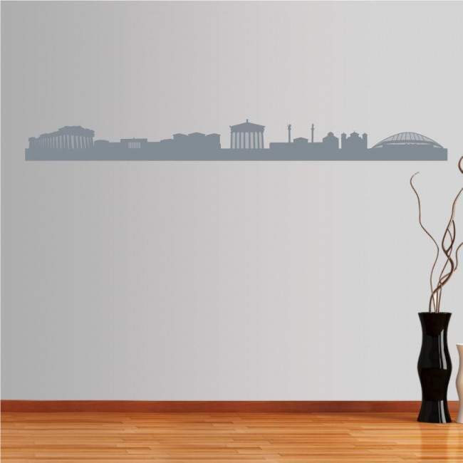 Wall stickers Athens,  Outline of important buildings